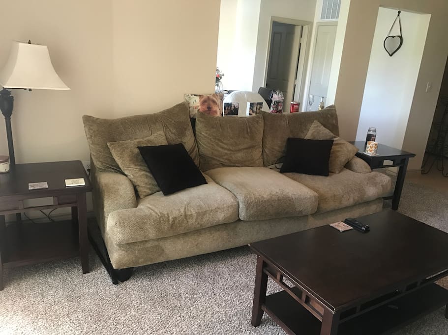 Open living room with TV