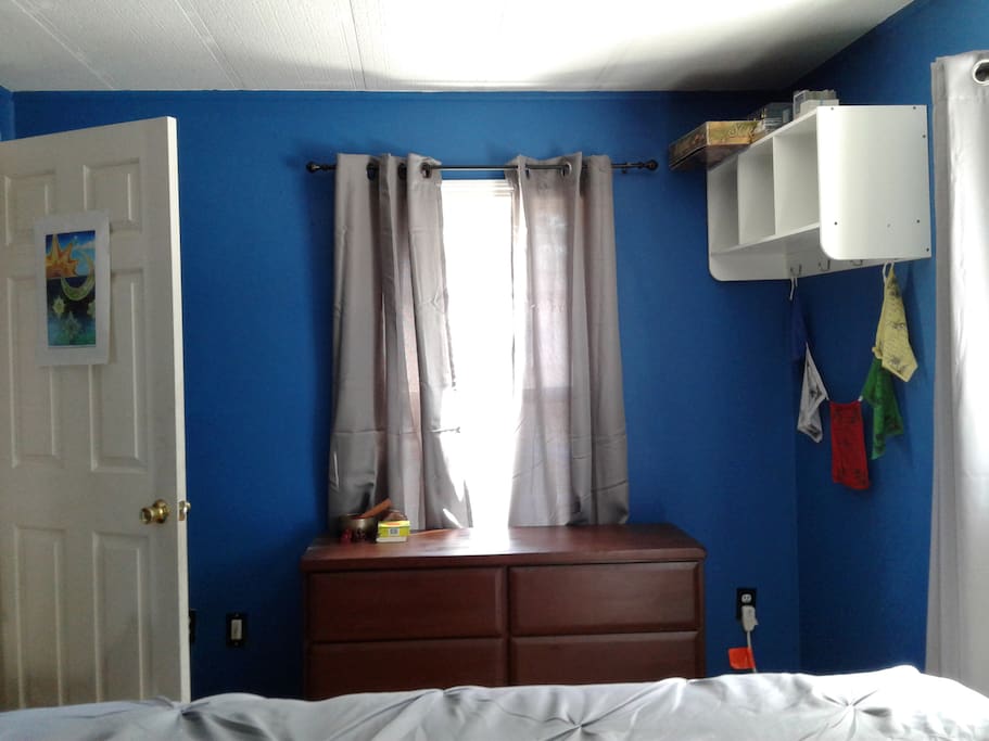 Sunny window with a dresser