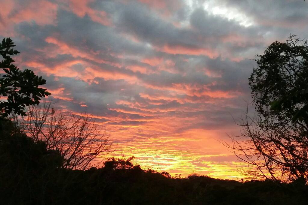 The sunset from your room