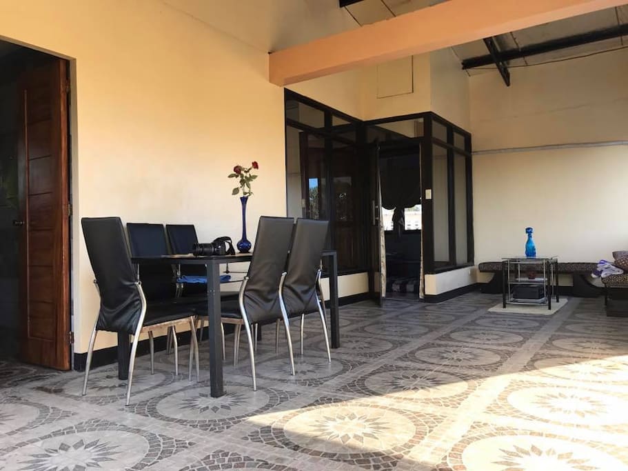 Spacious veranda. Best place for dining