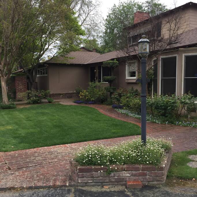 front side of the home with side door