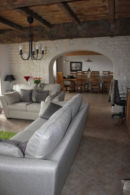 Our open plan lounge dining room.