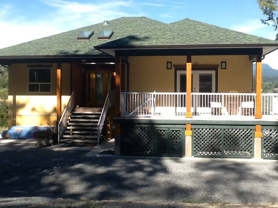 The front of the main house