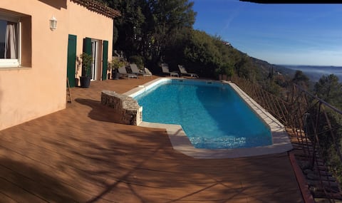 Beautiful villa perched above the sea