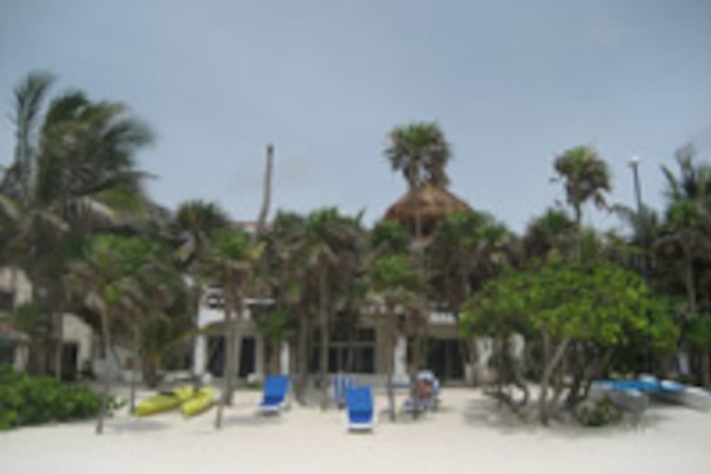 View of the house from the ocean.