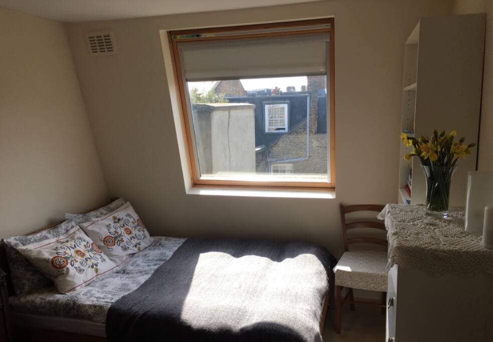 Your room to be - bright and sunny, and extremely quiet!