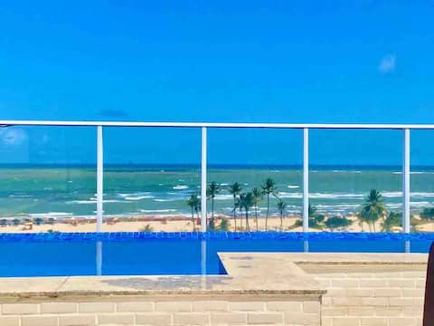 Flat Rio e Mar: Beautiful view of the Atlantic and Rio