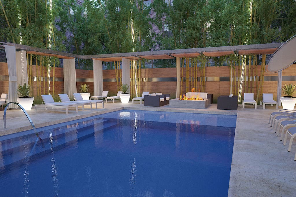 Resort style salt water pool