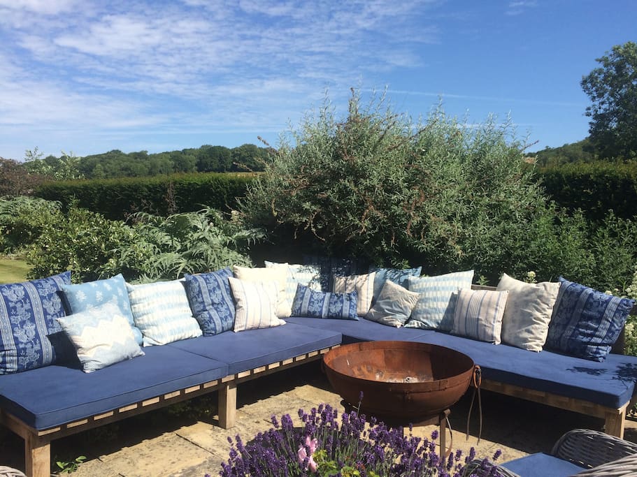 Seating area outside kitchen