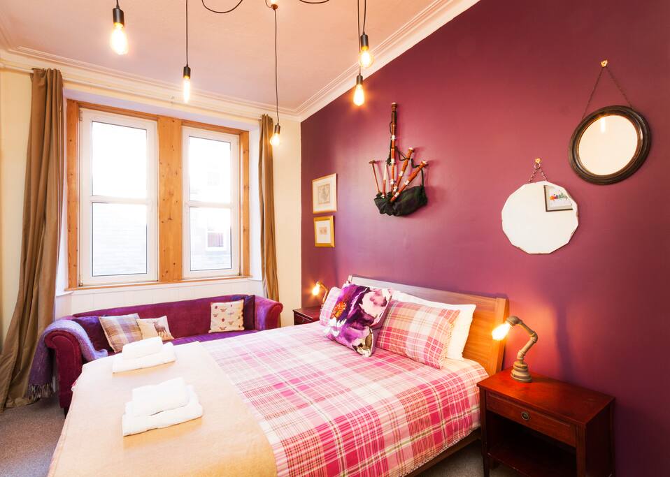 Spacious master bedroom with a European King sized bed (6Ft 6 by 5Ft 2)