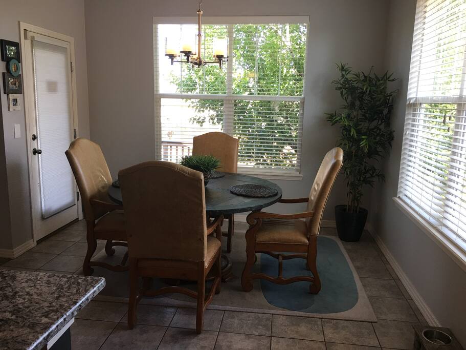 Kitchen table very nice for breakfast