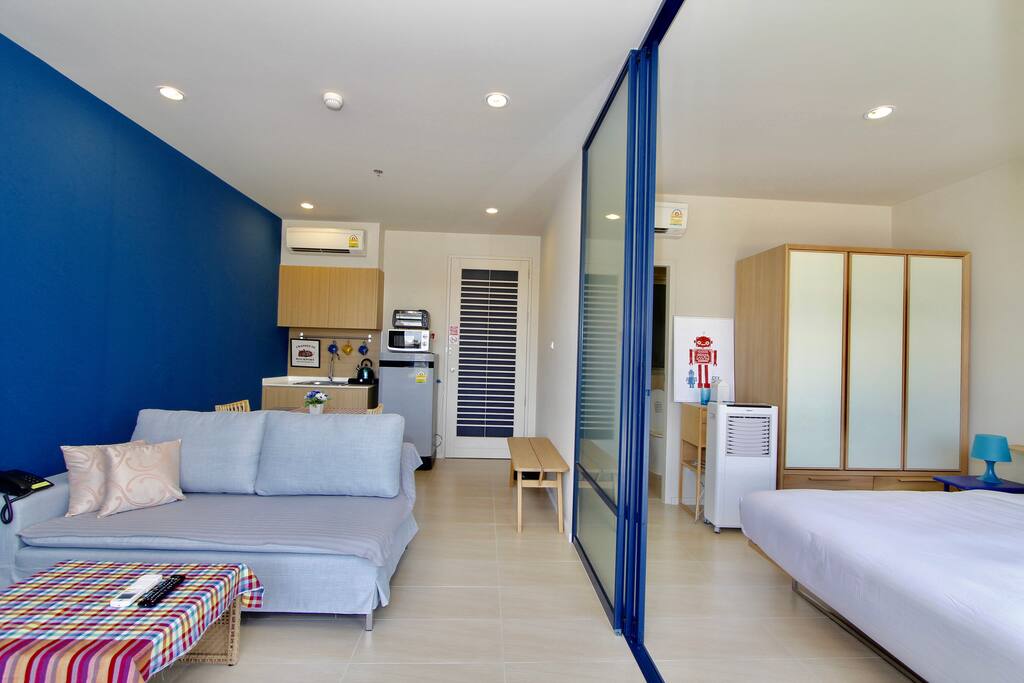 Separate bedroom and living room