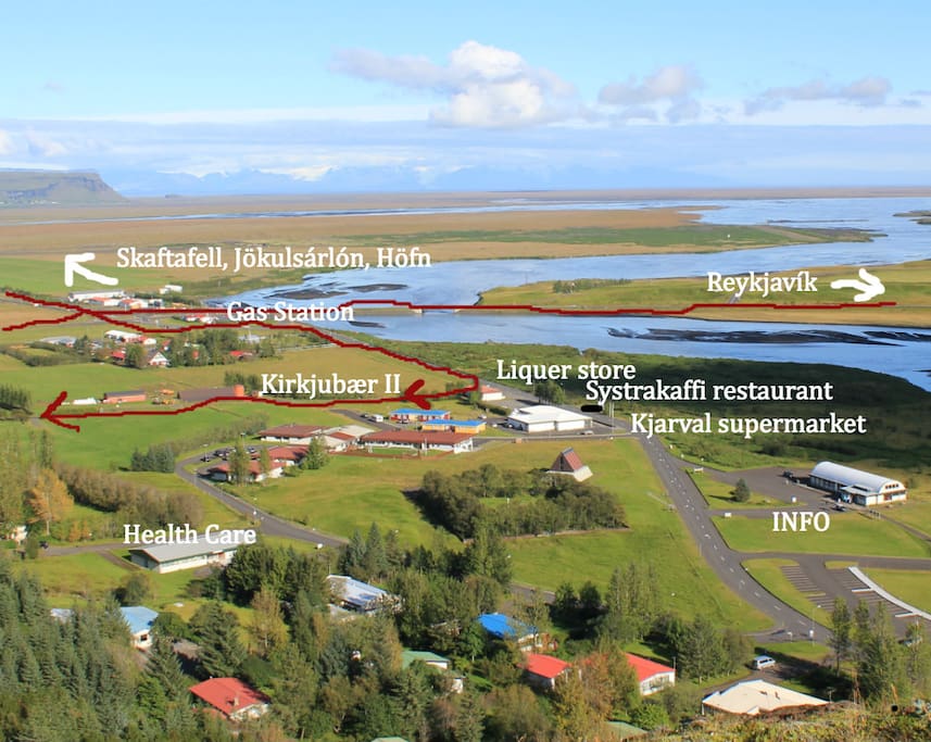 Kirkjubær II is in the village Kirkjubæjarklaustur