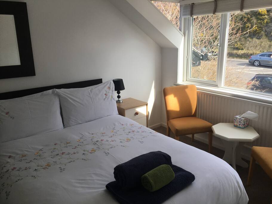 Cosy bedroom with double bed.