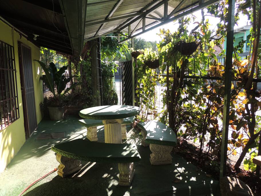 Outside dining area