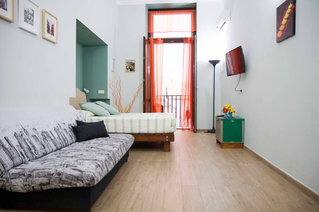 Camera da letto con divano-letto