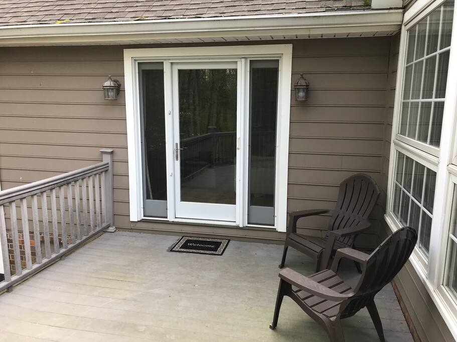 View of private entry into the guest suite.