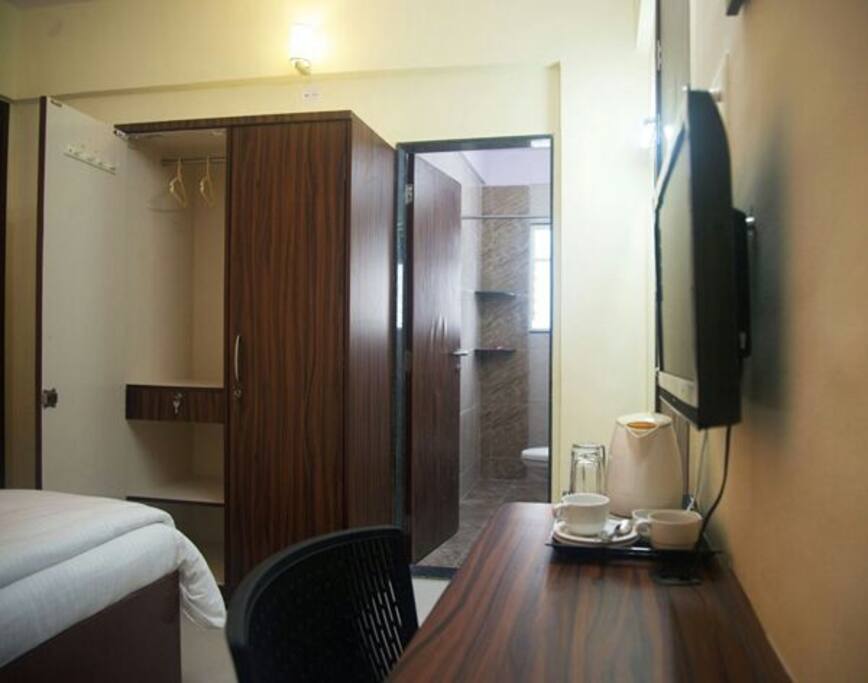 Wardrobe, Desk and Toilet View