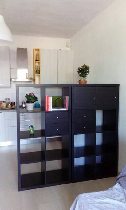 living room and kitchen