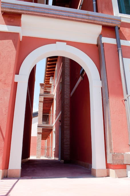Entrance from garage