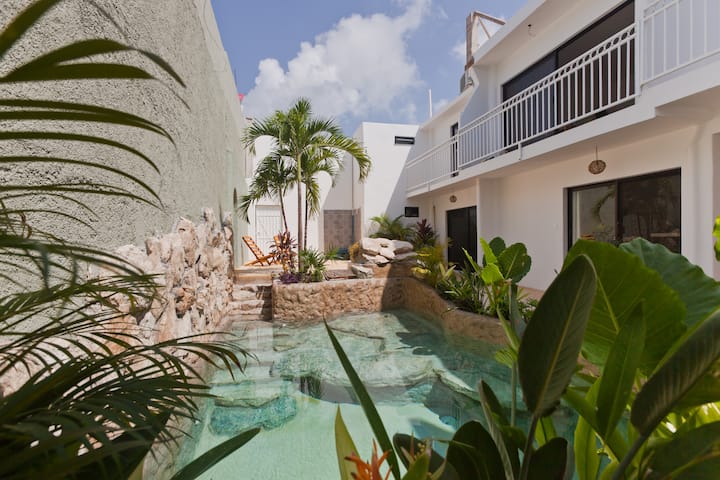 "Bohème" Estudio "Turquesa/piscina" (5 Min Playa) - Playa del Carmen