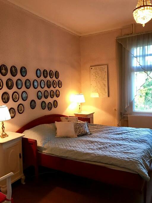 Guest room is full of family history but is also modern with free wireless internet and TV. #viewtothelake