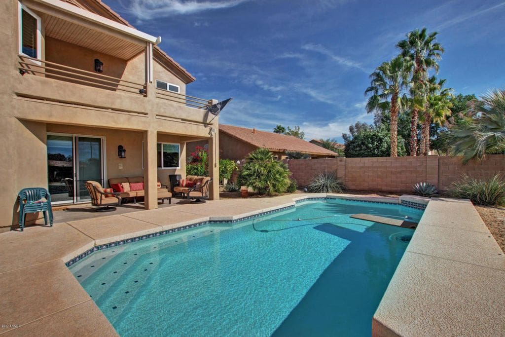 Relaxing by the pool