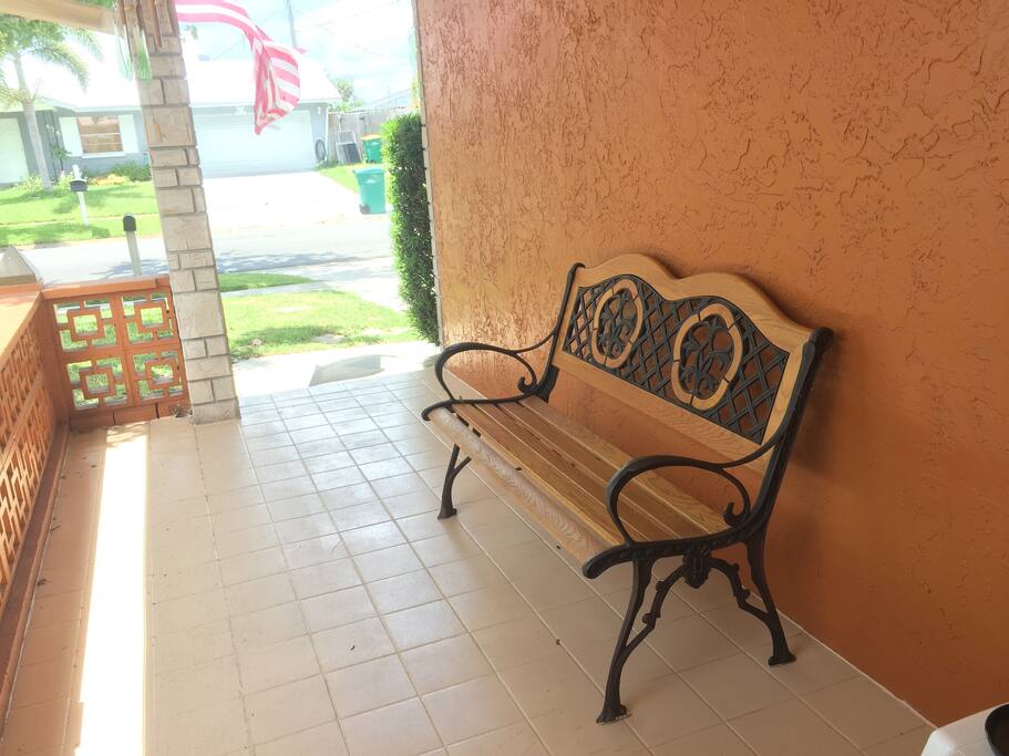 Front stoop.