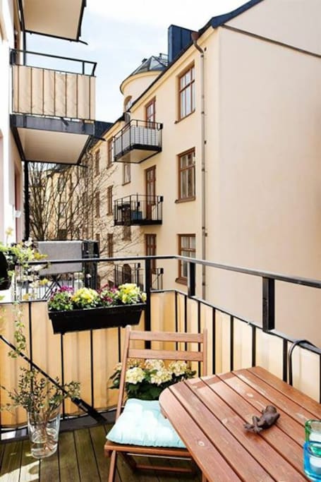 Big balcony facing south