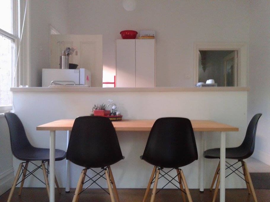 Dining and kitchen area