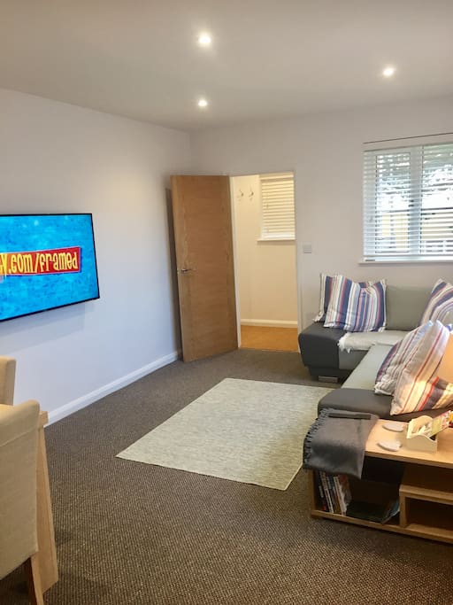 This flat offers a 55inch tv and internet. Just incase you encounter a rainy day and need some comfort.