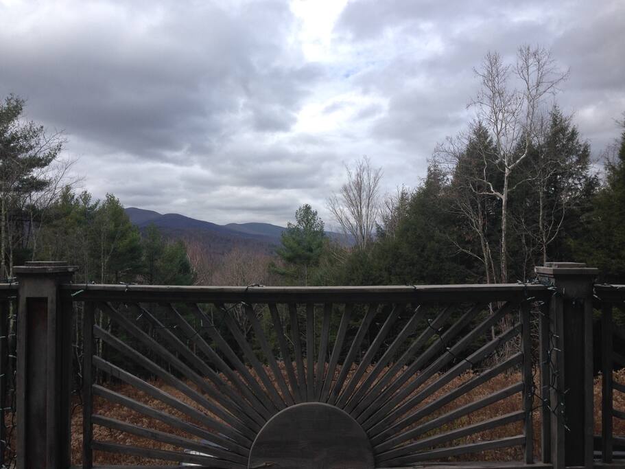Spectacular mountain view from the deck