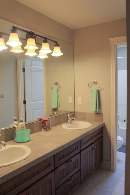 Shared restroom with other guests