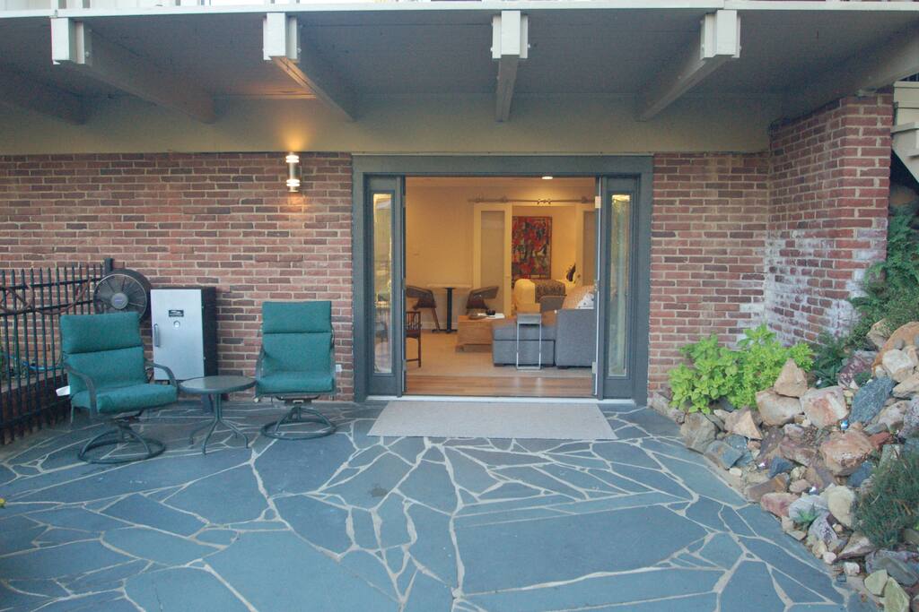 Sit out on the patio and enjoy a glass of wine.