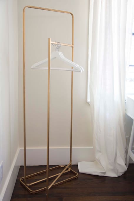 Gold Clothing Shelves!
