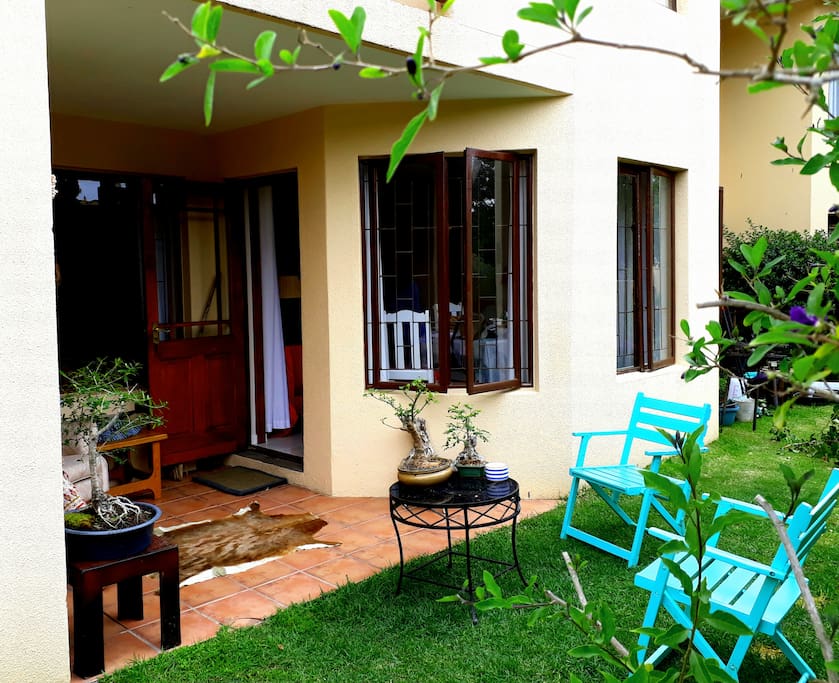 Patio ...out of sight on left is the king's chair! For The Man of the House when he's not braaing!