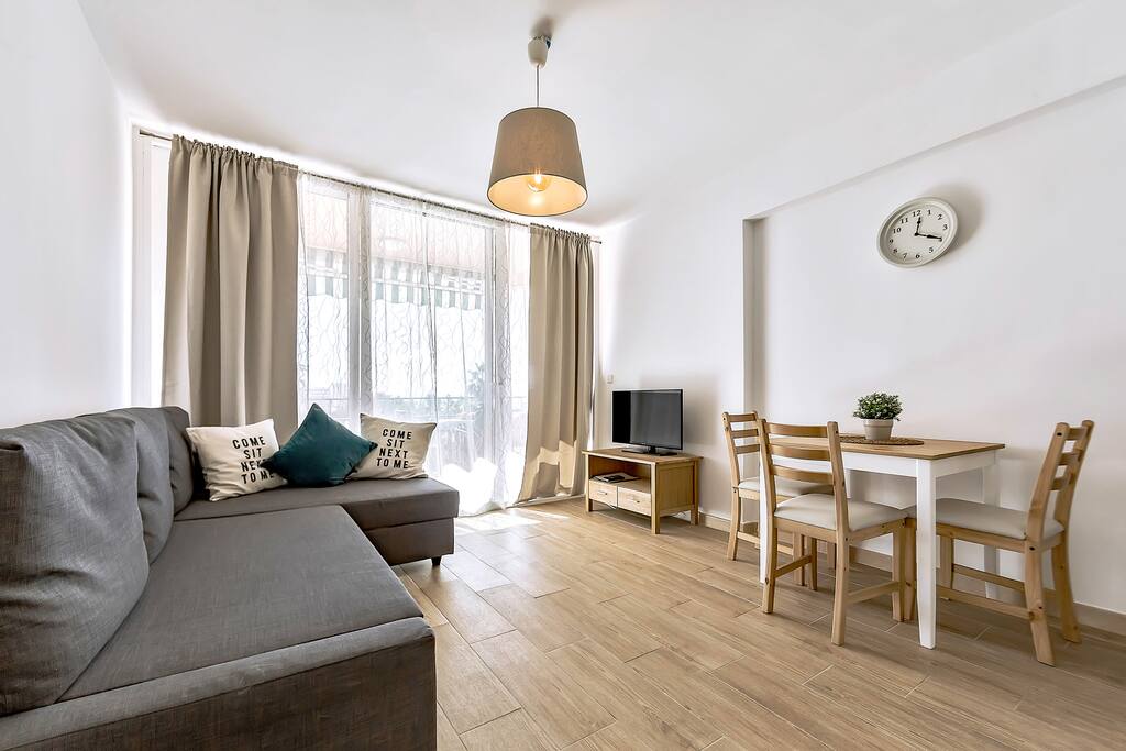 Living room with sofa-bed