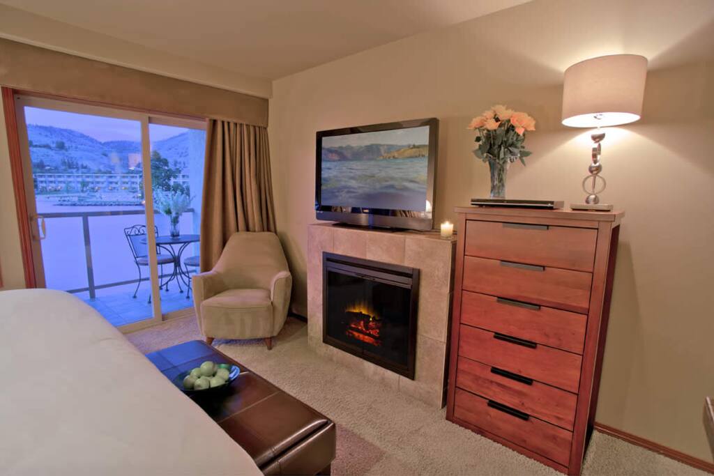 Fire and TV with room to spread out