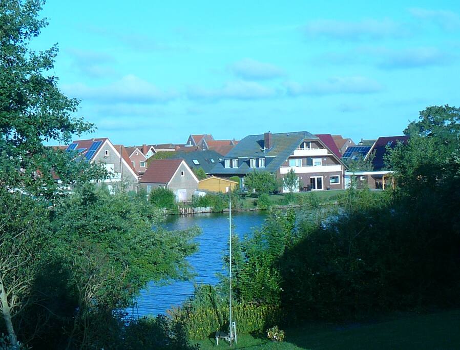 Blick aus dem Fenster im Wohn-Esszimmer