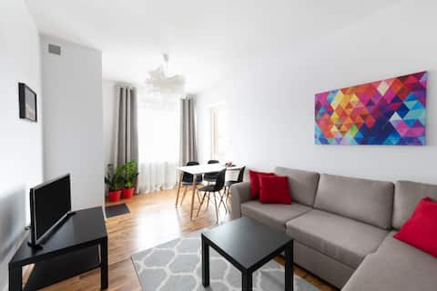 Halna Residence: apartment with fireplace and balcony