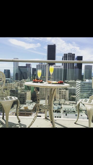 The patio for breakfast