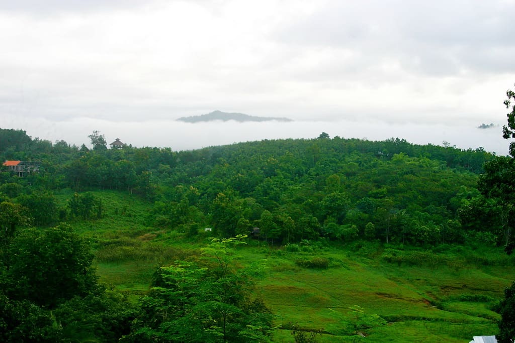 Clouds in the mountain or mountain in the clouds? June view from Villa Scenns.