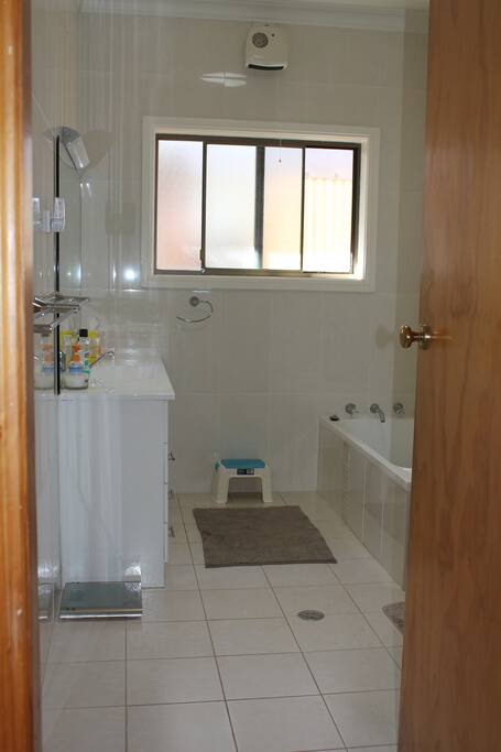 Main Bathroom - free standing bath, large shower.