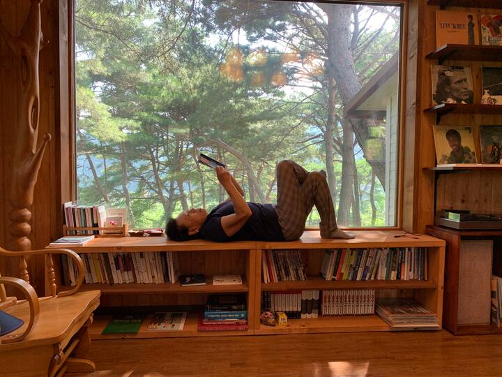 점숙씨/영월독채펜션/천문대근접/LP/book/감성/빈티지/소확행/영월핫플/기념일/커플/가족