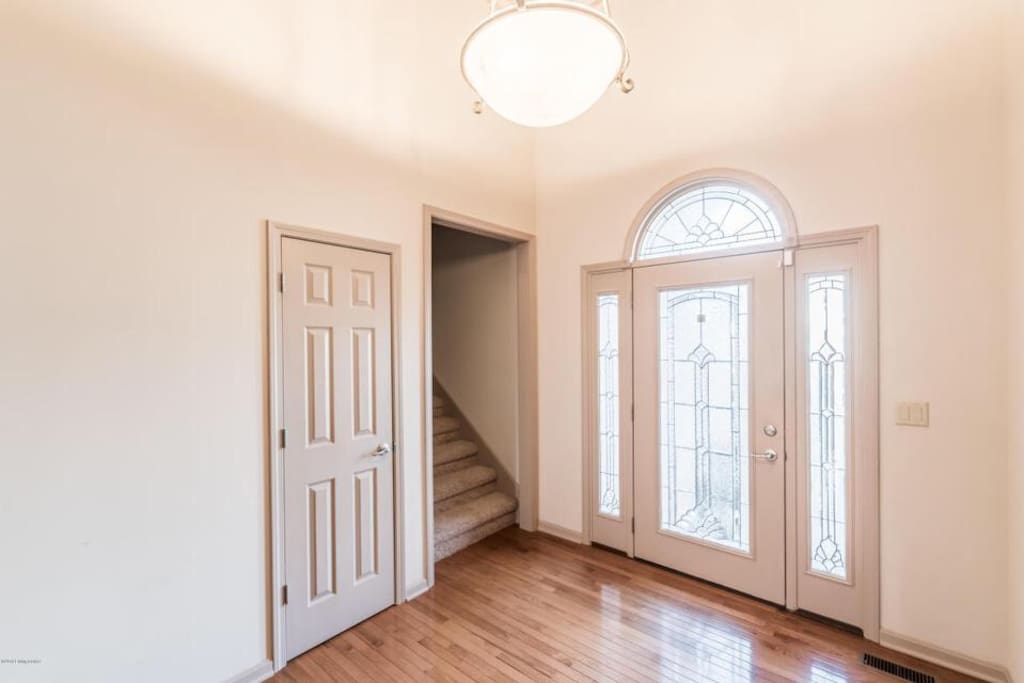 Front entrance with stairs taking you to your private bedroom