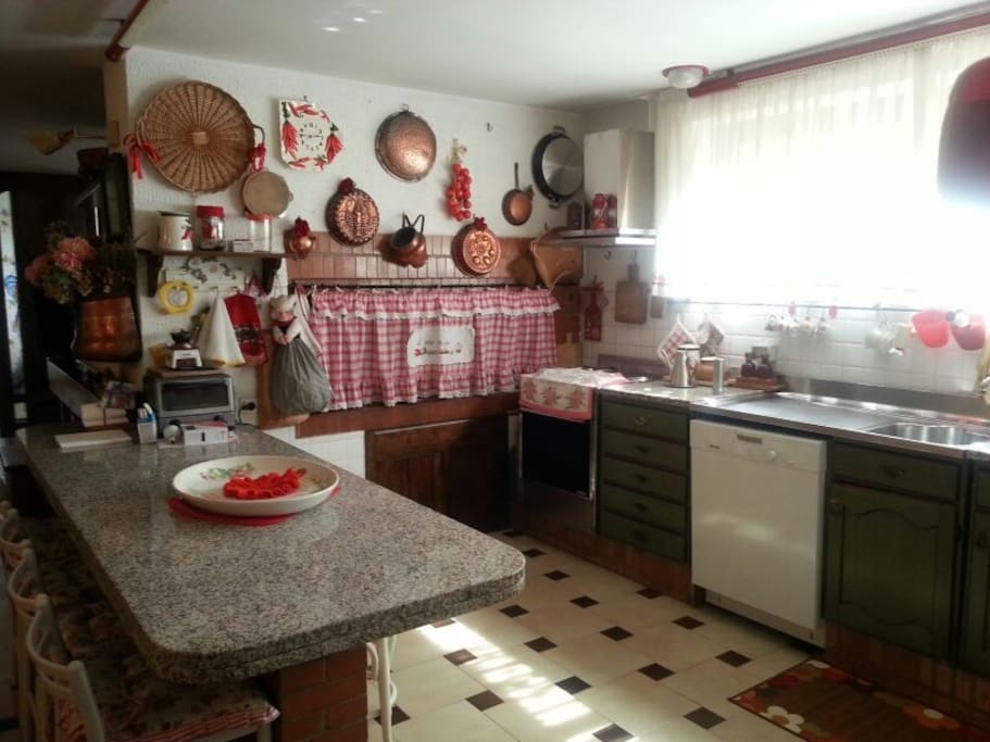 Very large and well equipped kitchen
