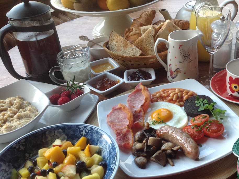 A selection of what is on offer for breakfast