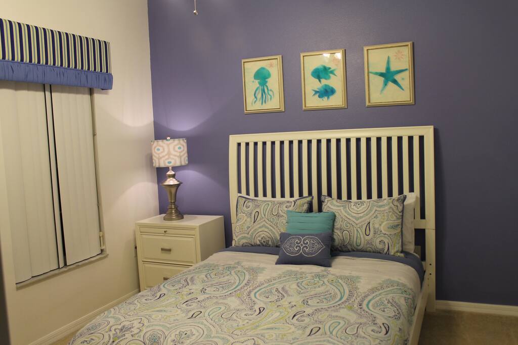 Downstairs bedroom, with flat TV