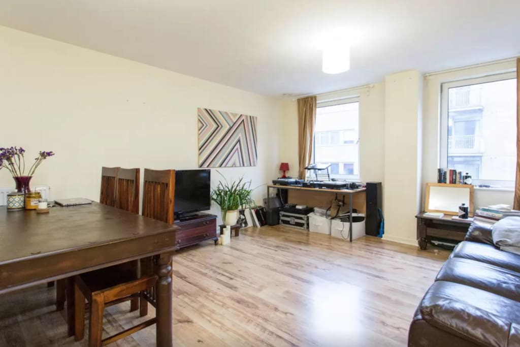 The bright and spacious living room