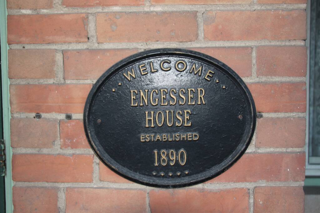 Welcome Sign on Front Porch